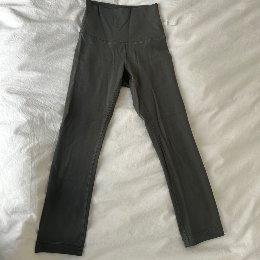 Lululemon High-Waisted Grayish Green Leggings